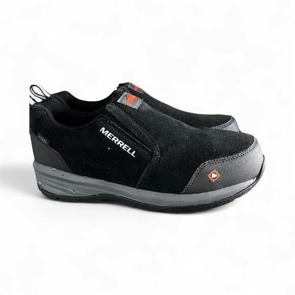 Merrell Women Windoc Steel Toe  Suede waterproof Work  shoes Sz 7.5 Black - Picture 1 of 11
